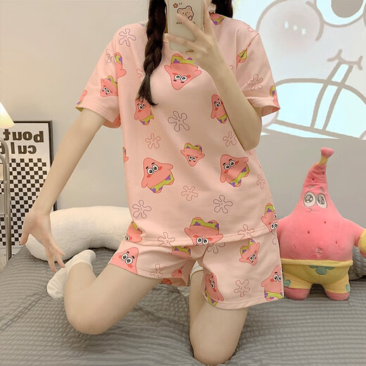 Cool Chapter (KUZHANG) pajamas for women in summer shorts shorts small cartoon cute suit spring and summer new loose student home clothes 1047 puppy M Recommended weight 75-95 Jin [Jin equals 0.5 kg]
