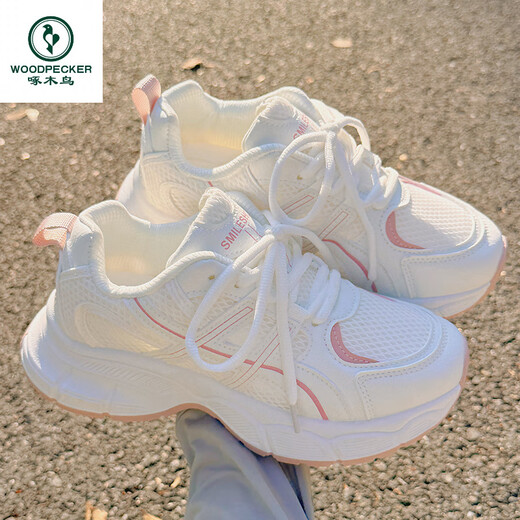 Woodpecker Summer Souhable Chaussures pour femmes Chaussures de papa à semelles épaisse