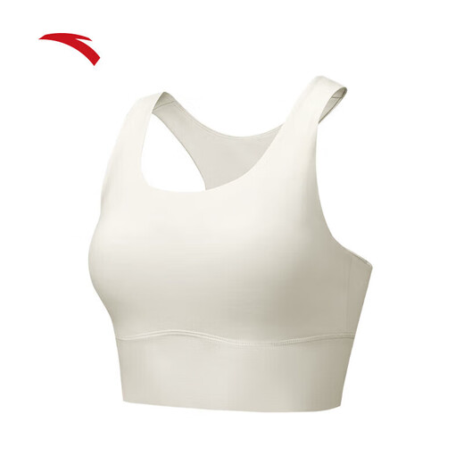 ANTA (ANTA) Guan Xiaotong's same style sports vest women's new yoga Pilates stable support underwear BRA fitness wear Australian rice white-1 XS (female 155)