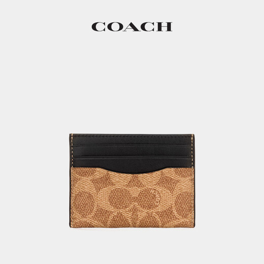 Coach (Coach) Trainer Männer klassischer Logo -Kartenbeutel Charcoal Black_Black
