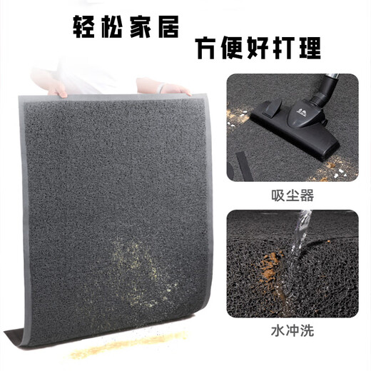 3M Langmei floor mat 6050+ ring wire carpet entrance foot mat anti-slip mat company hotel dust removal and mud flame retardant door mat gray 60*90cm edge press type