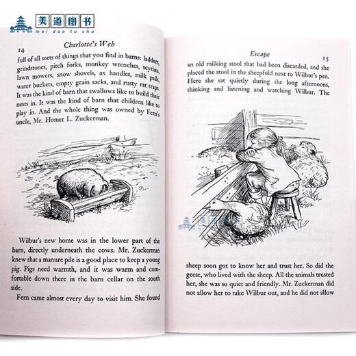 Charlottes Web Charlottes Web Eb White Eb White English Version English Lesung Roman Kapitelbuch Außerwesendes Lesungsmaterial Lansie Index 680L Newbery Award Gewinnerin Charlottes Web (Hauptbild)