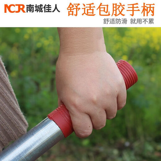 Ye Yu 304 stainless steel hoe extra thick hoe with integrated thickened long handle agricultural digging hoe all steel weeding forged integrated wide mouth flat hoe (welded steel handle length 1.5