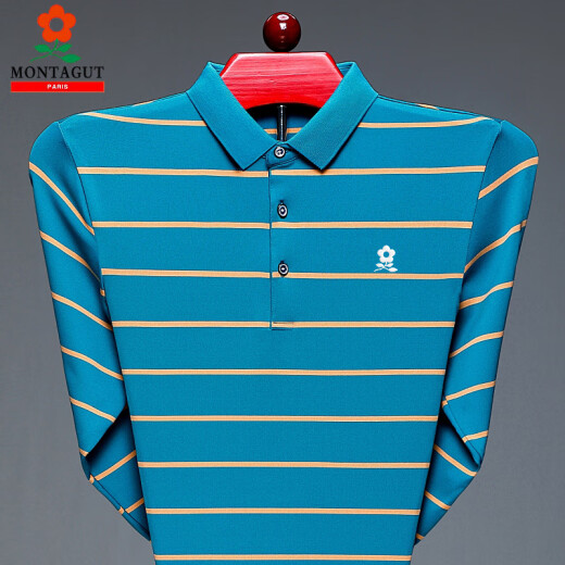 Camiseta de manga larga de manga larga para hombres de alta gama Montagut Camiseta de bolsillo de bolsillo de bolsillo de bolsillo de bolsillo real de bolsillo de bolsillo real de m de algodón