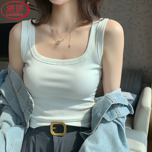 Langsha American wide-shouldered camisole women's inner wear 2025 new versatile breast-covering bottoming outer wear slim simple top
