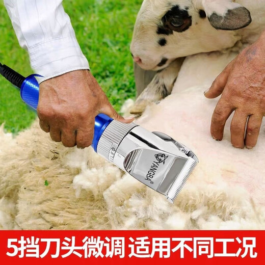 Yangba 48V high power copper core wool clipper plug-in pet dog and cat electric clipper sheep goat rabbit shaver blue factory standard + 8 spare blades