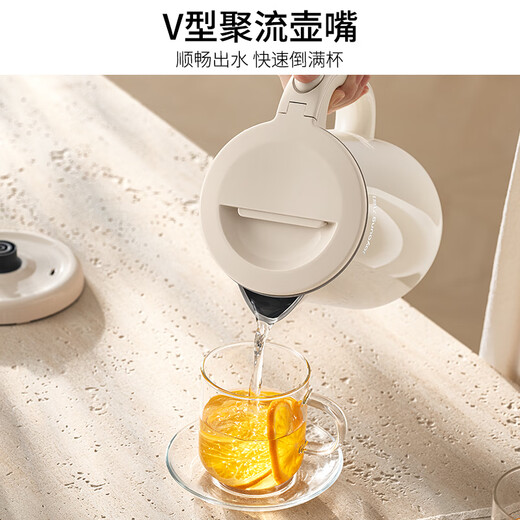 Joyoung hot water kettle electric kettle double-layer kettle body 304 stainless steel 1.5L household zero glue electric kettle K15FD-W100