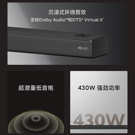 Xiaomi TV Audio 3.1 Bar Echo Wall Barra de sonido Cine en casa Subwoofer inalámbrico Bluetooth Audio Home Sala de estar Altavoc