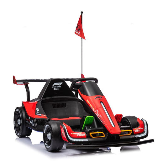 Captain America's large retractable high-speed children's electric drift kart can sit in an adult F1 high-performance racing remote control car. Red + length adjustment + remote control + 24V/14A electricity. Two-person dual-drive drift kart.