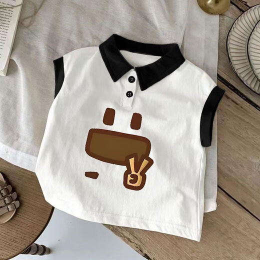 Ttpmer Baby Cartoon Baumwolle Polo Weste Kinder Sommer lässige Jungen und Mädchen weiß [Baumwolle] C694-6 Graffiti 66 Leicht fette Kontaktkundendienst Vorschläge