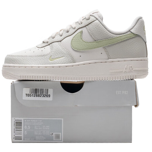 Nike (Nike) Chaussures pour femmes chaussures Air Force 1 Air Force 1 AF1 Leyee en cuir petite chaussure blanche chaussures décontractées chaussures de sport chaussures IB3881-001 Green blanc 36