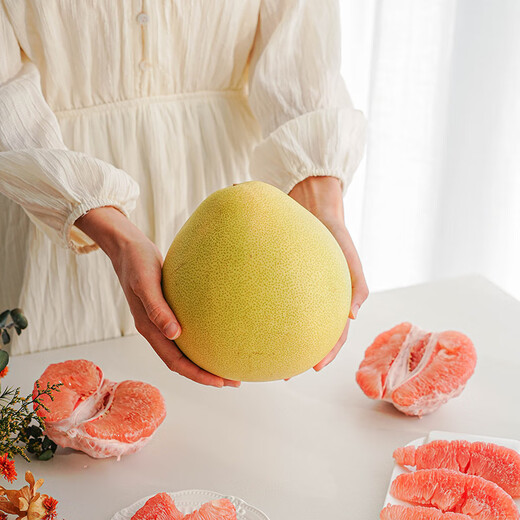 Jingmi Fujian Guanxi Red Heart Pomelo Net Weight 10Jin Jin is equal to 0.5kg Carton Packed Straight from the Source Family Sharing Pack