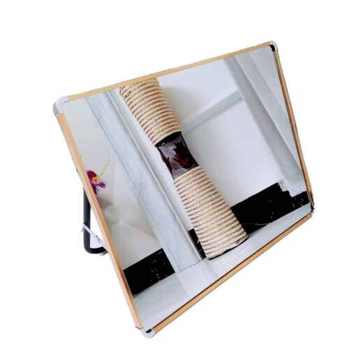 Shoe fitting mirror, shoe shop mirror cabinet, aluminum alloy frame, floor-standing, shoe-changing, make-up special mirror, live photo taking, silver 40*40 anti-