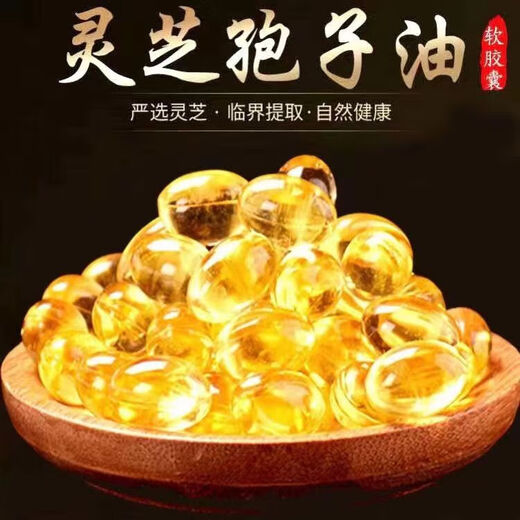 Supermarkt Ganoderma-Sporenöl-Weichkapseln authentisches Changbai Mountain Ganoderma-Sporenöl Ganoderma-Sporenpulverextraktion Ganoderma-Sporenöl 1 Flasche 100 Kapseln