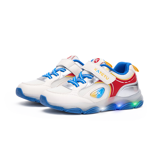 Zapatos de deportes para niñas de Carter Rabbit Children 'Sports' Sports 2025 Autumn New Product Casual Daddy Daddy Spre-Slip Resistente y portátil Amplia, transpirable zapatos ligeros blancos y rojos 30 longitud interna de aproximadamente 19.5 cm de longitud de los pies aproximadamente 18.5-19.0