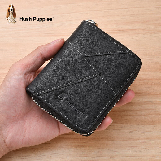 Hush Welpen echte Ledergepäckkarte Tasche Business Commuter Card Clip großer Kapazität Portable Brieftasche Geburtstagsgeschenk für Freund