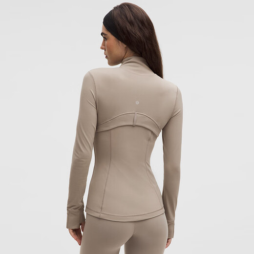Lululemon 丨 Определите женскую спортивную куртку * Nulu Wicking LW4CD5S теплый коричневый серый XXS /2
