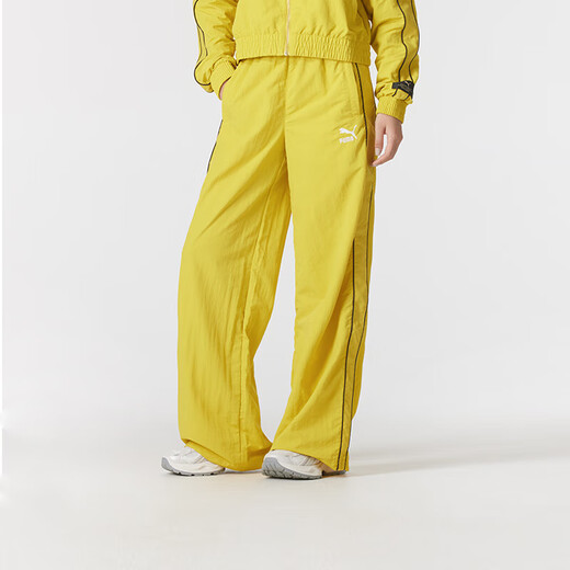 彪马（PUMA）女子运动服套装春夏新款时尚翻领防风夹克外套宽松直筒长裤两件套 629113-41+629110-41 M