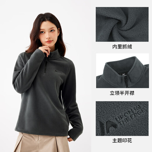 361 Sweatshirt-Herbst-Standhalsband-Fleece-Sport und lässige Outdoor plus Velvet Long-Ärmeln Top662533801-4