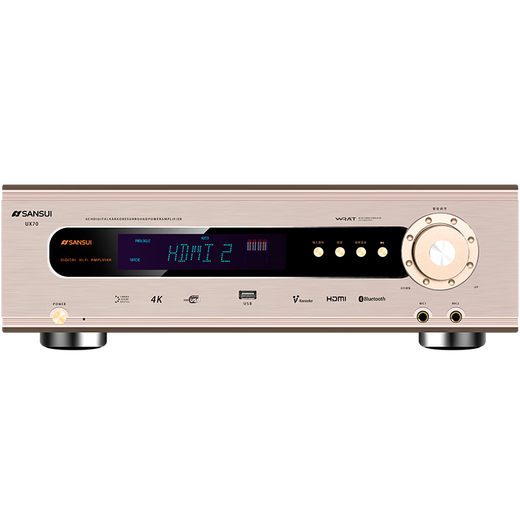 山水UX70功放音箱大功率家用5.1声道专业重低音家庭影院数字支持USB蓝牙 家庭卡拉OK功放机 UX70【5.1功放 1200W峰值】