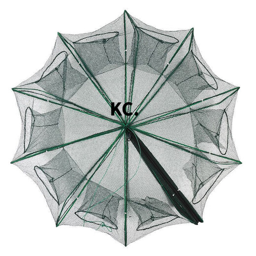 Kaooseen new folding fish cage, shrimp cage, fish net, shrimp net, crab fishing net, fishing net, loach cage, eel cage, lobster net, luxury fishing shrimp cage 8 holes + gift bag