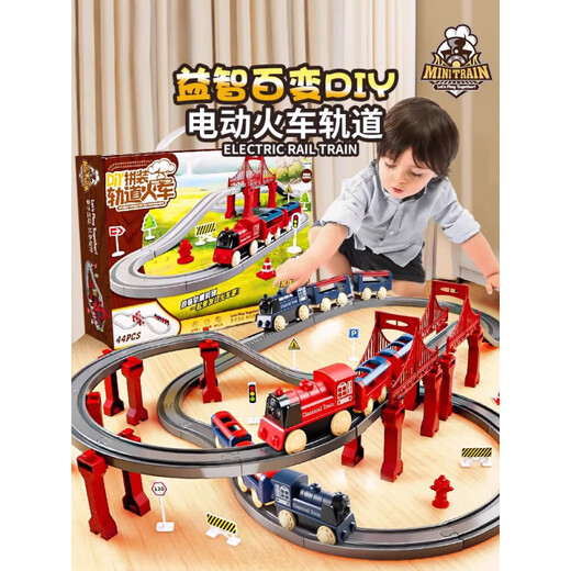 Shantoulin Village Children's Rail Car Magnetic Train Train Toy Car Children's Boys Train Car Thomas B [Upgrade variable rail 666cm electric track] Small