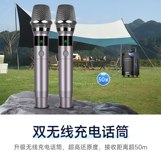 Xianke Outdoor Audio Stage High Power Super Large Volume Heavy Bass Mobile Professional Speaker Wireless Bluetooth Stall Meeting Special Portable Square Dance Speaker Hot Selling - With Horn Upgraded Horn + 12-inch Bass