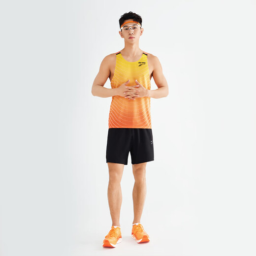 Do-win God Walker SE vest men's summer breathable professional marathon running sleeveless T-shirt 2112020 Orange 3XL