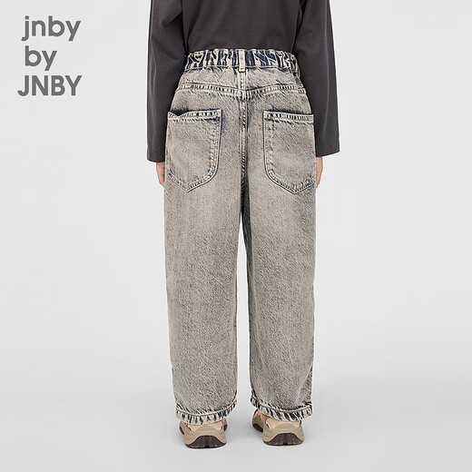 Jnby от Jnby Jiangnan Buddies Детская одежда Брюки банановые брюки Джинсовая мягкая случайная и зимние мальчики и девочки дети 1O7E11770 671/серый порошок 120 см.