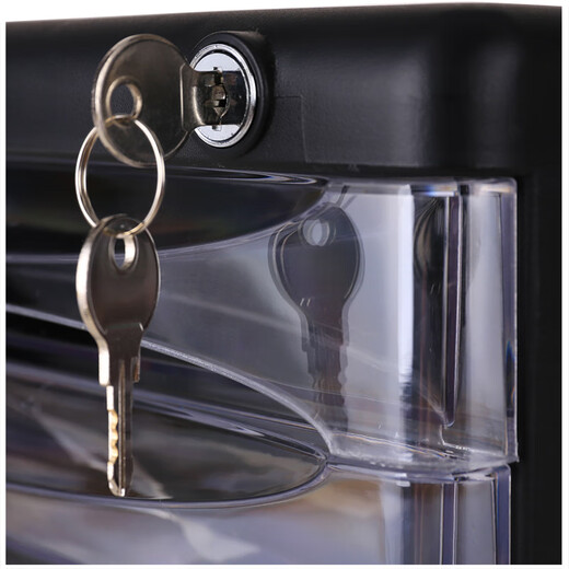 Deli file cabinet desktop storage cabinet transparent plastic drawer cabinet multi-layer finishing cabinet 9794-black (4 layers)