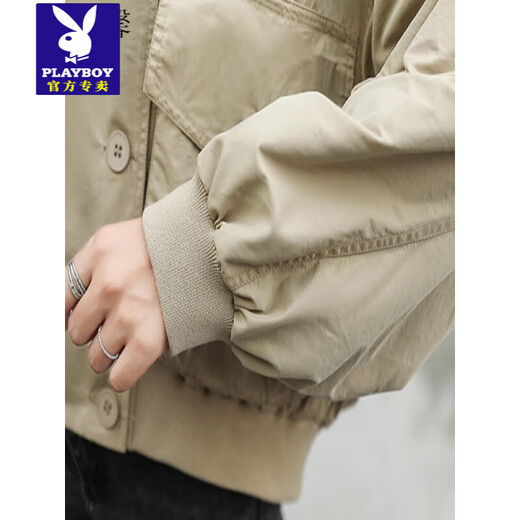 Playboy 2025 printemps et automne Nouveaux vêtements pour femmes coréens style décontracté étudiant femme mince veste courte veste tamisée féminine orange m