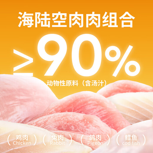 Miaofansi Xiaozao Cat Rice Full Price Staple Food Cat Lunch Box Canned Pet Wet Food Bird Stomach 40g*6 Box Small Blue Box Chicken, Rabbit & Chicken and Fish Flavor 40g*6/box