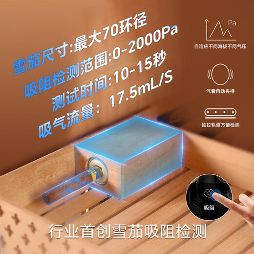 Meijing (raching) WIFI smart RR980 cigar cabinet temperature control humidity cigar humidifier household cedar wood cigar cabinet Santiya red 580L