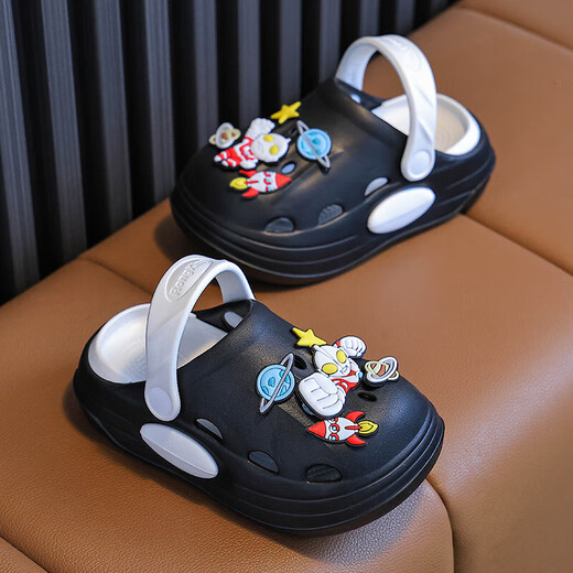 EVA Summer Cute Cartoon Ultraman Boys and Girls Croc Shoes Non-slip, Wear-Resistant and Breathable Home Croc Shoes EVA Environmentally Friendly and Skin-Friendly Upgraded Version Blue 30 Inner Length 19CM