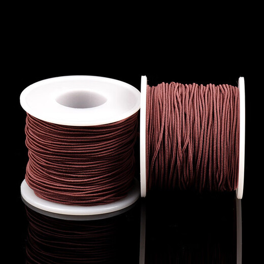 Bracelet elastic rope core-covered Buddha beads and cultural toys string bracelet string threaded beads elastic rope wear-resistant beading wire 100 meters brown elastic rope (1mm thick)