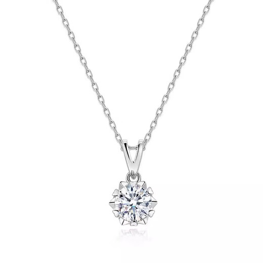 I Do Platinum PT950 Snowflake Diamond Necklace for Women Lab-grown Diamond Single Diamond Pendant Engagement Proposal Girlfriend Valentine's Day Snowflake-1 Carat Diamond Necklace