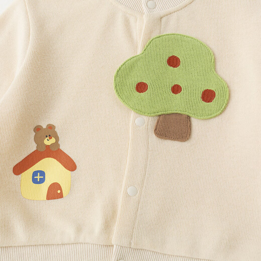 Dudujia Children's Autumn Knitted Suit Boys Cardigan Top Casual Pants Autumn Clothes Girls Cartoon Two-piece Baby Children's Clothing Green 80