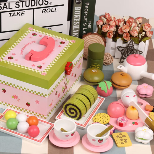 Girls, baby girls, kitchen, home, afternoon tea 2 children, 3 years old, 4 little princess toys 6 birthday gifts Bread machine breakfast group
