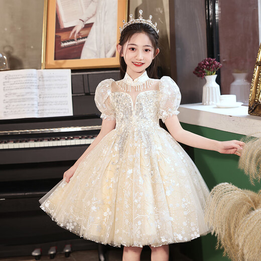 啦咪兔儿童大合唱演出服小学生表演服男童套装幼儿园开学礼服女童蓬蓬裙 9215白色短袖【单裙】 120 cm
