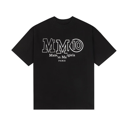 LEE KIDSMaisonMargiela马吉拉短袖MM6倒置logo数字乱码宽松T恤印花 695黑 色 S