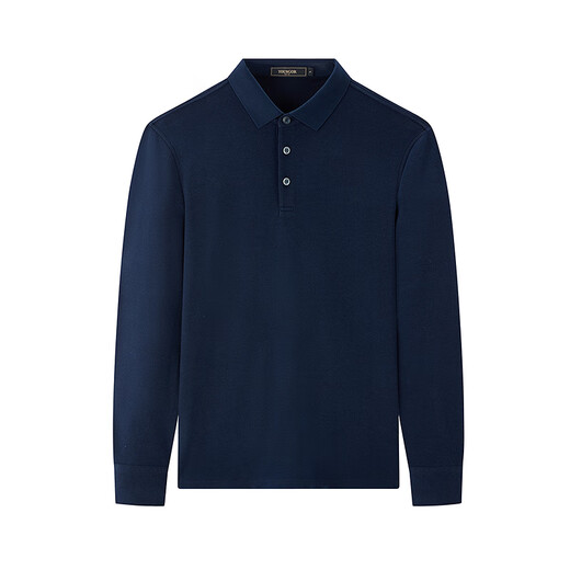 Youngor POLO shirt men's yak velvet blended fabric twill texture men's POLO shirt soft and comfortable 2025 new product Navy VLYM519955FCA L (recommended 135-150Jin Jin equals 0.5 kg)