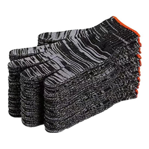 Auto repair and maintenance white plus black plus silk wear-resistant labor insurance breathable cotton gloves wholesale work site labor gloves black 3 pairs exclusive