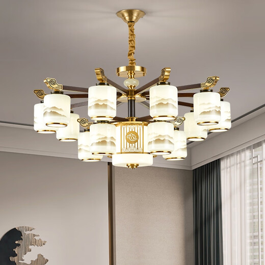Pupan Nuevo arenero de madera maciza de estilo chino luces de sala de estar comedor comedor