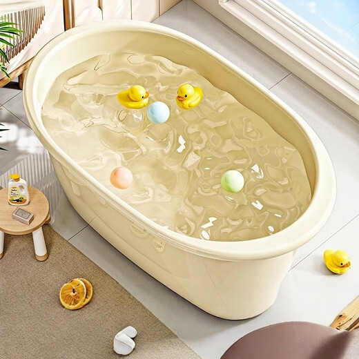 Yuan nationality pet children's bath basin cat special bath tub medicinal bath tub bath bath bath rub basin large cream yellow extra thick 52*36*19