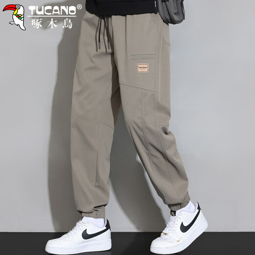 Woodpecker (TUCANO) Overalls Men's Casual Pants Autumn and Winter Men's Trendy Loose Leg Sports Men's Pants Bean Green L