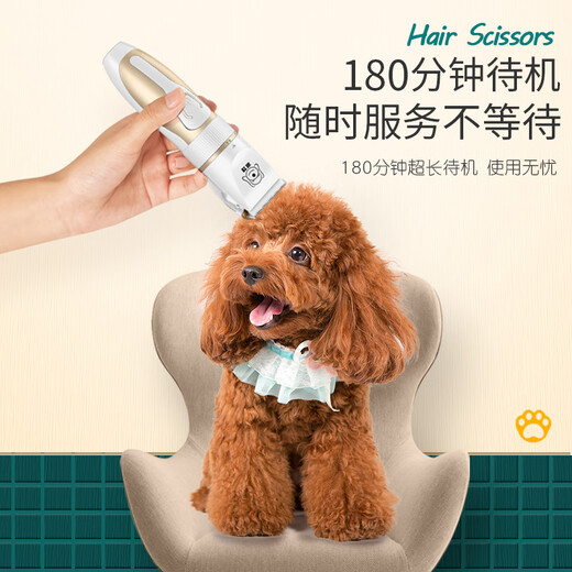 Pet shaver 2-in-1 electric clipper for dogs, electric clipper for cats, special for shaving dog hair, shaving feet, electric hair clipper, light sound, safe and no hair jam + original head, standard package, 30 days battery life