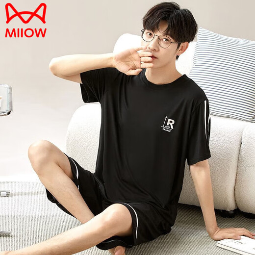 Catman (Miiow) Pajamas masculin Summer 2025 Nouveau lâche et short pour shorts à usage extérieur Plus taille de vêtements de maison décontractée pour femmes 6624 4xl
