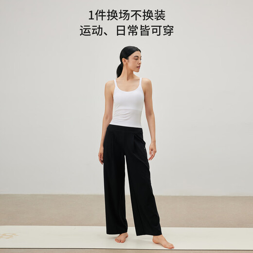 GIT Jiji Sports Vest Women's One-piece Webbing Bra Pad Covering Side Breasts Pilates Yoga Wear Outdoor Fitness Training Wear White (Slightly Transparent) XL