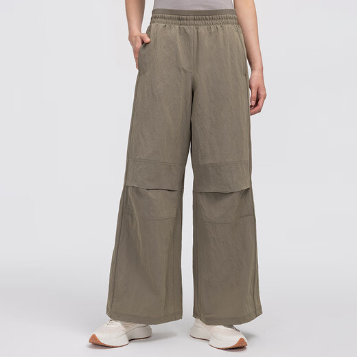 Lululemon 丨 Crinkle Nylon Frauen plissierte Nylon Lose Overalls LW5HUQA Deep Khaki S