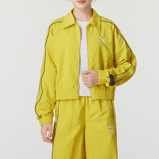 彪马（PUMA）女子运动服套装春夏新款时尚翻领防风夹克外套宽松直筒长裤两件套 629113-41+629110-41 M